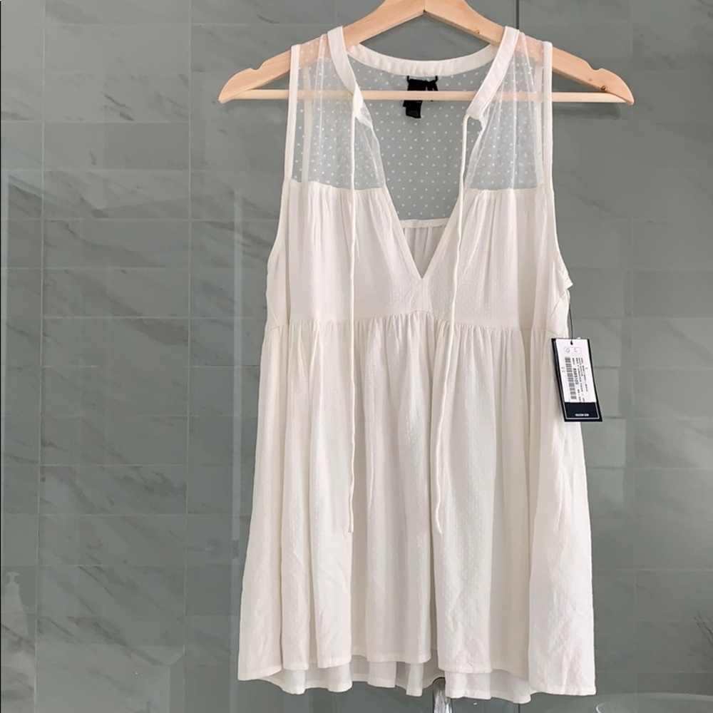 Volcom Pretty Sleeveless White Top